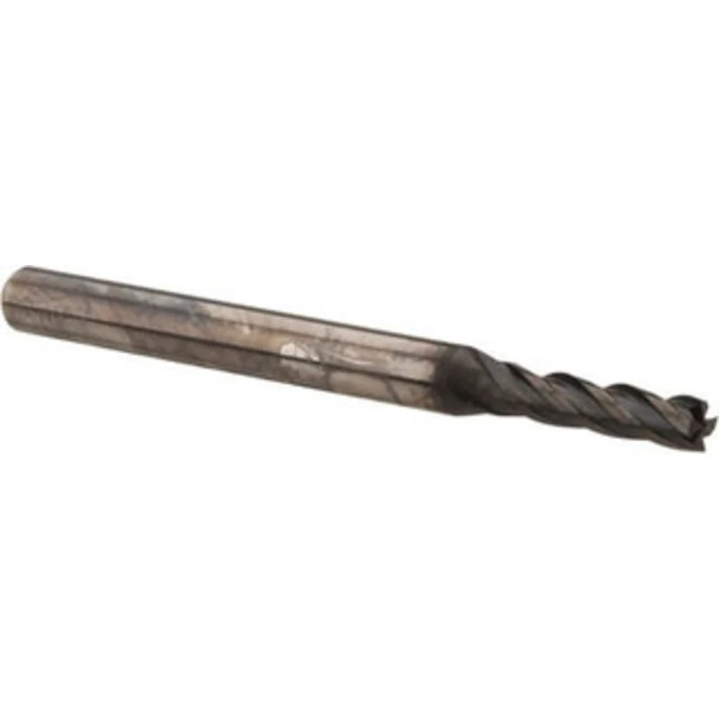 OSG 3/32, 3/8 LOC, 1/8 Shank Diam, 1-1/2 OAL, 4 Flute, Solid Carbide Square End Mill Single End, WXL Finish, Spiral F...